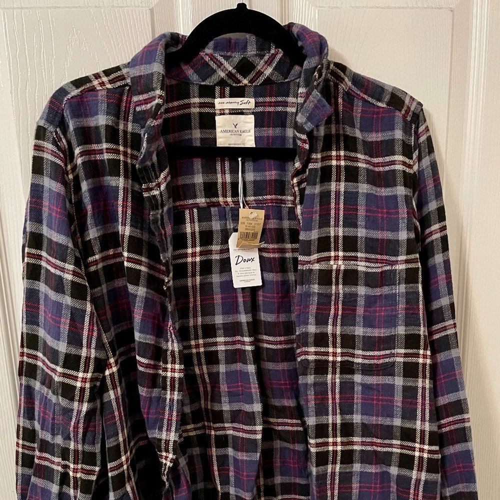 American Eagle Boyfriend Fit Flannel  XL NWT